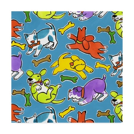 Trademark Fine Art Geraldine Aikman 'Fun Dogs Repeat' Canvas Art, 35x35 ALI35145-C3535GG